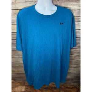 Nike Teal Blue 100% Polyester T-Shirt Men’s Size 4XL